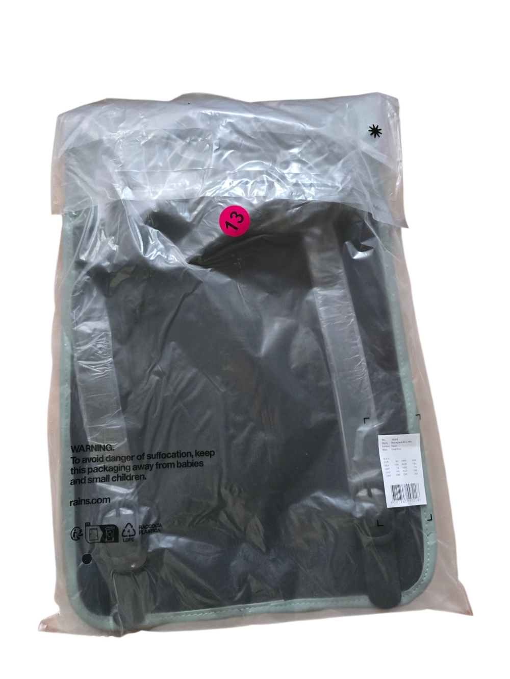 *NWT* Rains Backpack Mini W3 - Haze - Picture 3 of 8